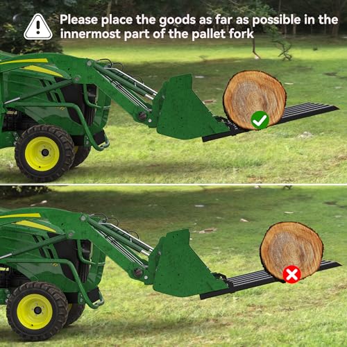 YITAMOTOR 4000lbs Clamp on Debris Forks Fits 60'' Tractor Bucket Loader | Heavy Duty Steel, Quick Attach Design, Fits Most Skid Steer Tractors Loader, Widely Used, 6 Fork Tines - size: 6 Debris Forks