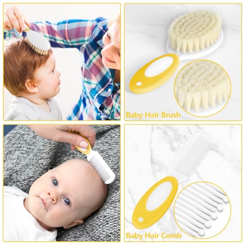 Baby Healthcare and Grooming Kit for Newborn Kids, 24PCS Upgraded Safety Baby Care Kit, Newborn Nursery Health Care Set, Baby Care Products (Yellow) - style: YELLOW-24