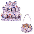 Egg Collecting Apron and Basket Set (2 Pack), Chicken Egg Collector with 12 Deep Pockets and 7 Pockets Basket for Hands-Free Harvesting, Farm Fresh Eggs, Backyard Chickens, Durable Poultry Accessories