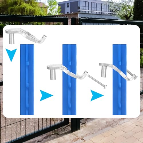 T-Post Gate Hinge Pins, Heavy Duty Gate Hanger,5/8 Inch, 2 Pack, for Farm Garden and Backyard Gates, Easy to Install