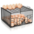 WRINGKIT Large Egg Basket for Gathering, Holds 36 + 100 Eggs | 2 Tier Fresh Egg Collecting Holder with Slide Tray, Metal Wire Farm Eggs Storage Rack for Counter, Easter Egg, Fruit, Veggie