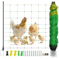 Electric Fence Netting, 164'L x 35.4" H Electric Fence Kit for Livestock, Goat, Dog, Hogs, Double Spiked Portable Electric Poultry Farm Fence, Electric Mesh Fence - size: 164'L x 35.4" H