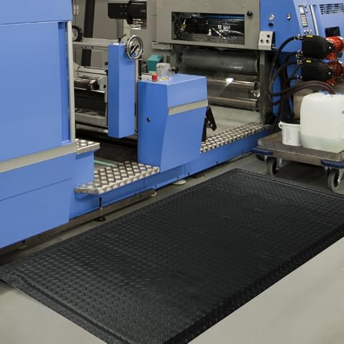 Anti Fatigue Mats Industrial 2' x 6' 15/16" Thick Ergonomic Standing Mat Commercial Heavy Duty Diamond Plate Shop Floor Mats Helps Relieve Back and Leg Soreness - size: 2' x 6'