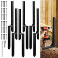 Heavy Duty Fence Post Repair Kit, Anchor Spike, Double-Leg, Set 6 | Heavy Duty Steel, Fence Post Anchor Ground Spike, For Repair Tilted, Broken Wood Fence Post - color: Set 6