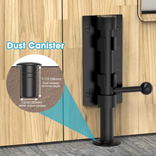 6.3 Inch Slide Bolt Gate Latch, Barrel Bolt Latch, 4 Pack Black | Heavy Duty Solid 304 Stainless Steel Door Lock for Wooden Fence/Shed/Yard/Barn Door/Interior and Outdoor - color: 4 Pack Black