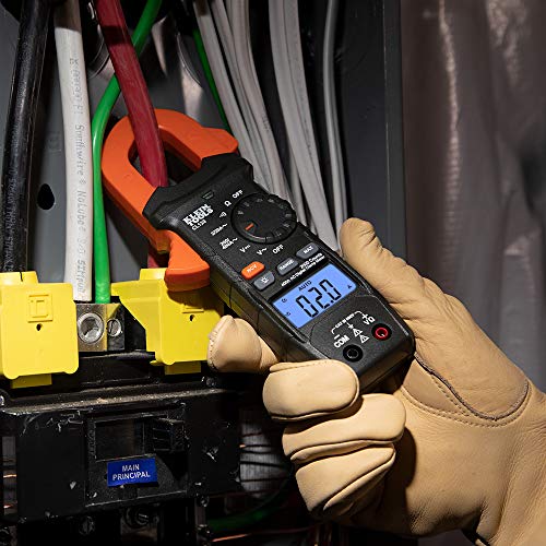 Klein Tools CL120 Digital Clamp Meter, Auto-Ranging 400 Amp AC, AC/DC Voltage, Resistance, Continuity, Non-Contact Voltage Tester Detection - size: Clamp Meter