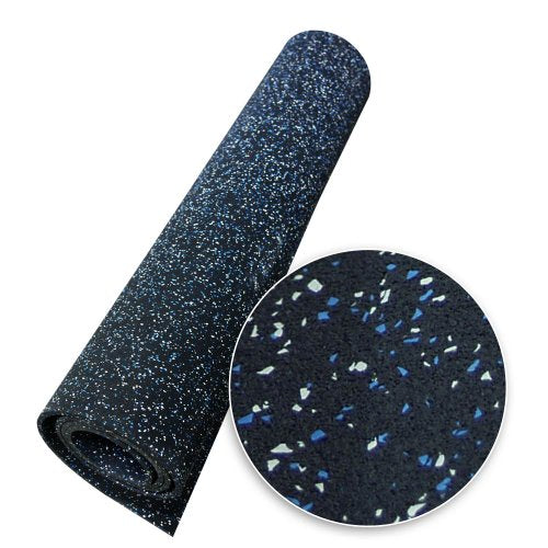 Rubber-Cal Elephant Bark Rubber Flooring - 3/16" Thick - color: Blue Steel, size: 54"L x 48"W x 0.2"Th
