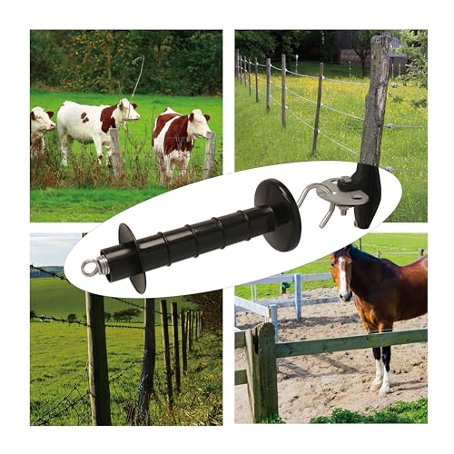 Insulated Fence Plastic Gate Handle, 5PCS Handle Heavy Duty Electric Fence Gate Handle, Black - color: Black, size: PK5