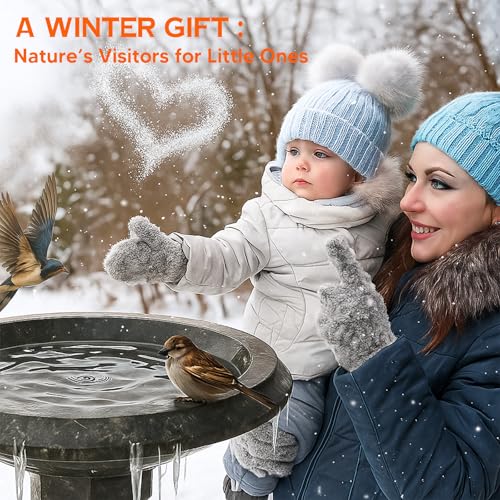 Fortrek Bird Bath Heater for Outdoors in Winter, 70w Birdbath Deicer Thermostatic Controller Water Heater with 5FT Cable for Birdbaths, Chicken, Duck, Livestock, Poulty, Animal, Tank, Buckets