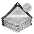 SUNNY GUARD 99% Aluminum Sun Shade Cloth, 6x8FT Heat Reflective Tarp | Reflective Aluminum Shade Cloth Blocks 99% Sunlight, Reduces Heat Buildup, and Keeps Gardens, Greenhouses and Cars Cooler - color: Sliver-99% Shade, size: 6x8FT