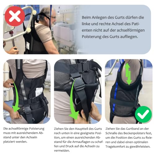 Patient Walking Sling for Standing Exercise,Lift Walking Sling Standing Aids for Patient Ambulation Training -Safety Loading Weight 550 Lbs (X-Large (Pack of 1)) - size: X-Large (Pack of 1)