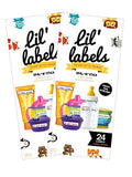 Bottle Labels, Write-On Name, Self-Laminating, Waterproof, Baby Bottle Label for Daycare, Made in The USA (Animal Friends Set of 2) - color: Animal Friends Set of 2