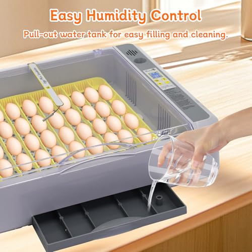 Automatic Egg Incubator, 36 Egg Capacity | Automatic Egg Turner, Thermometer Control & Humidity Control, Egg Candler, 360° View, For Hatching Chicks