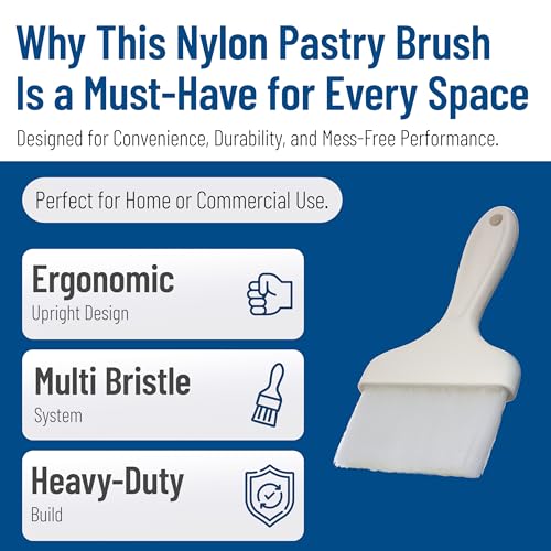 Carlisle FoodService Products 4039302 Sparta Galaxy Nylon Pastry Brush, 4", White - size: 4"