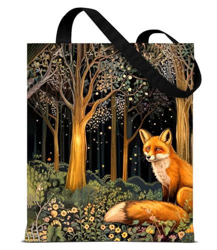 Vintage Botanical Animal Canvas Tote Bag for Women, Aesthetic Floral Animal Reusable Shoulder Bag for Shopping - color: 29