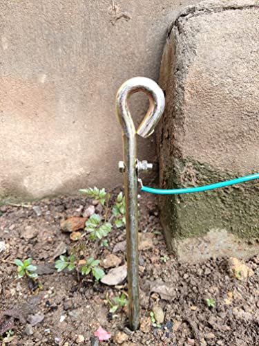 MOKIKUBA- Portable Ground Rod - Grounding Pin with Ground Wire Lug | Great for Electric Fences,Antennas,Satellite Dishes,Ground Post Pin,Tie Out Stake (Portable) - style: Portable