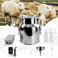 2026 Upgrade 14L Goat Milking Machine, Continuously Adjustable Suction Pulsation Vacuum Electric Milker, Portable Livstock Milking Machine with Stainless Bucket(US Plug)(14L Goat) - size: 14L Adjustable Sheep Milking Machine