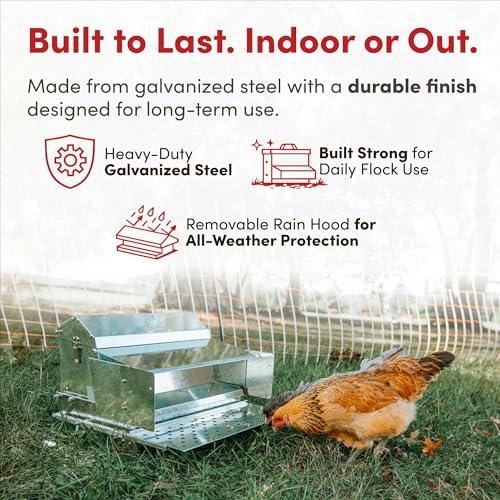 RentACoop Automatic Treadle Chicken Feeder - 25 lb Capacity - style: 25LB Treadle Feeder