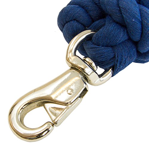 Intrepid International 10' Cotton Lead Rope with Bull Snap - color: Royal Blue