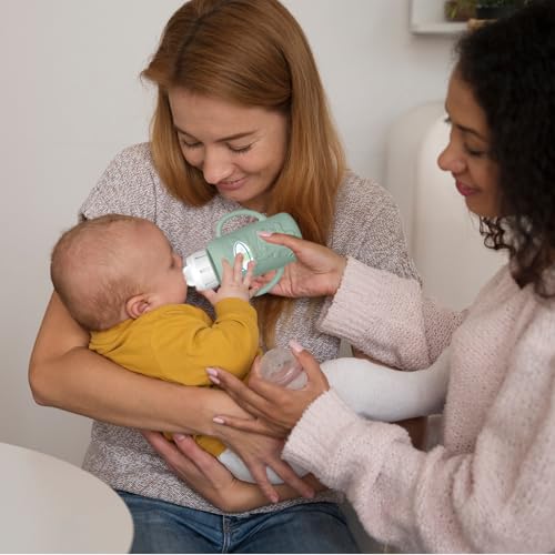 4 Pack Silicone Sleeves for Dr. Brown's Glass Baby Bottles, Anti Breakage Baby Bottle Sleeves Holder, Compatible with Dr. Brown's Anti-Colic Options+ Narrow Glass Baby Bottles, 4 oz/120 mL - color: Grey 4 Pack 4OZ