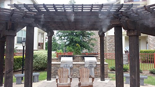 Patio Misting System - 250 PSI Misting Pump, Stainless Steel Tubing - For Residential Misting Applciation (10 Nozzle System) - size: 10 Nozzle System