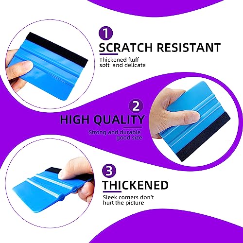 Swpeet 22Pcs Wallpaper Smoothing Tool Assorment Kit, Squeegee Scraper, Carving Knife Artistic Knife with Blades, Tape Measure and Scissors, for Stick Wallpaper Car Wrap Vinyl Window Tint Glass Film - color: N1
