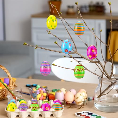 MiniInflat 12 Pcs Resurrection Easter Story Eggs with Matching Religious Easter Story Cards Holy Week Cards Christian Empty Eggs for Basket Stuffers Christian Decor (Novelty)