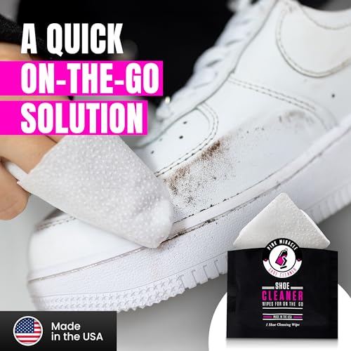 Pink Miracle Shoe Cleaner Quick Wipes for Dirt & Scuffs Sneaker Clean Up