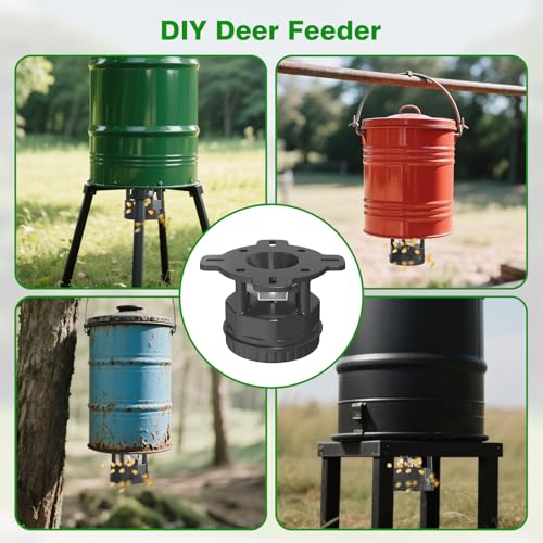 Deer Feeder Kit,Motor and Timer Kit with Programable Digital Timer,Up to 4 Feed Time,Easy to Install for Hunting Game Feeder,Batteries Not Included