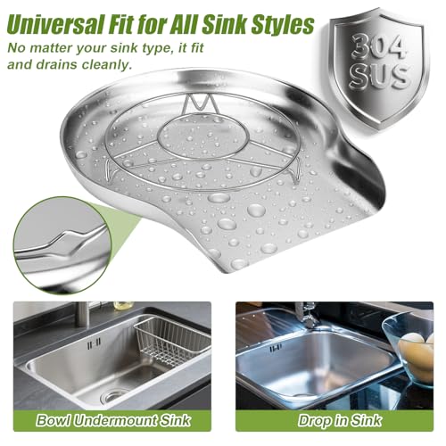 Palksky Colander and Strainer Self Drainer Base Plate Stainless Steel for Kitchen, Metal Countertop Draining Tray for Pasta Rice Noodle Fruit Veggie Food Strainer & Ceramic Colander - color: Strainer Self -Drainer Base Plate