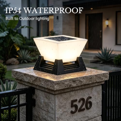 11.02" Outdoor Post Lights Hard Wired, IP54 Waterproof Pillar Lights | 3000K LED Post Light, IP54 Pillar Lights Outdoor Hard Wired, Outdoor Column Lights for Yard, Porch, Pathway, Patio, Driveway