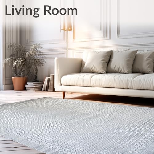 Flatwoven High Traffic Area Rug 2x3, Entryway Shoe Sanitizer Rug Disinfecting Floor Area Carpet, Non Slip, Stain Resistant, Washable Area Rugs for Living Room, Bedroom (Gray, 2x3) - color: Gray/Pattern 5, size: 2' x 3' (Rectangular)
