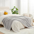 Snuggle Sac Oversized Grey Throw Blankets Twin Size,Super Soft Warm Blankets Cozy Knit Fuzzy Throw Blankets for Sofa, Bed, Heather Grey, 60x80 inches - color: Heather Grey, size: Twin (60"x80")