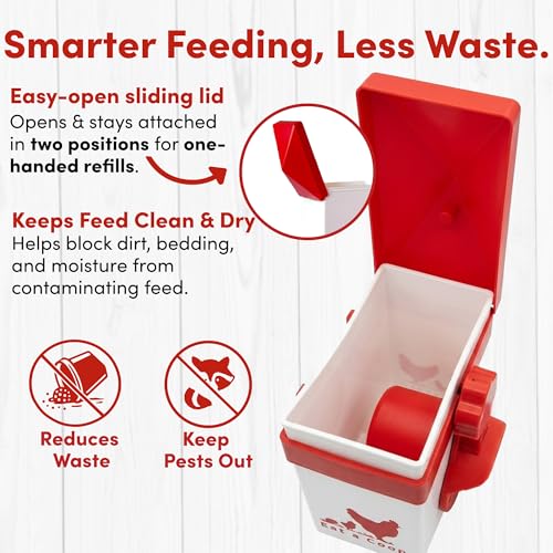 RentACoop Chick2Chicken 2.5lb BPA-Free Single-Port No-Waste Chicken Feeder