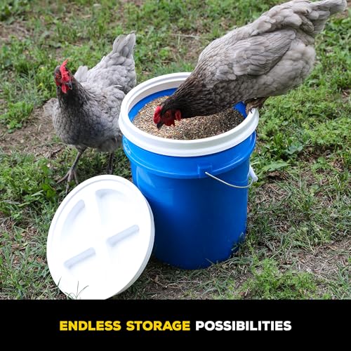 Gamma2 Gamma Seal Lid 3pk Combo for Utility Buckets - Fits 3.5, 5, 6 & 7 gallon buckets, Red, White & Blue, Made in USA - size: Replacement Lids (Fits 3.5-7 gal)