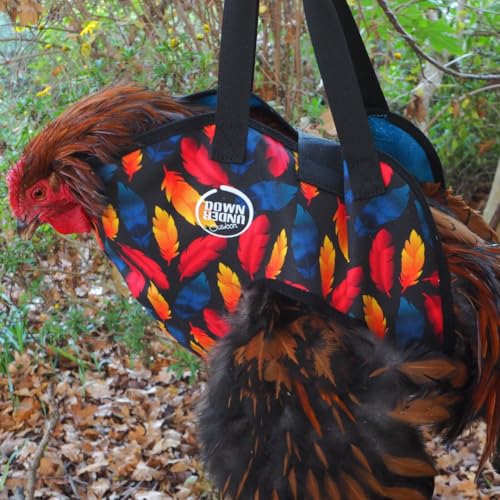 DOWN UNDER OUTDOORS Chicken Carrier Sling Holder Bag with Handle (Medium) | Chicken Accessories for Foot Treatment, Medic, Leg Injuries, Bumblefoot, Poultry Farm Carrying, Transport, Three Sizes - size: 9.5"L x 1.0"W x 12.0"H