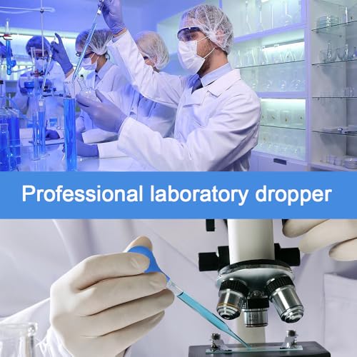 2pcs Glass Pipettes Dropper, Glass Liquid Dropper, 10ml Graduated Liquid Dropper with Cleaning Brush, Liquid Transfer Eye Droppers, Lab Glass Transfer Pipette, Large Essential Oil Droppers