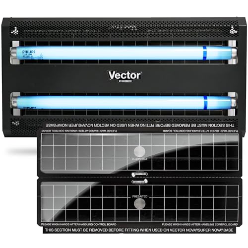 Catchmaster Vector 30 Black Wall-Mounted UV Fly Light Trap - 1,500 sq. ft. Catch Zone, Fly Trap for Food Prep & Dining Areas, Deli, Meat & Bakery, Clean Medical Spaces, UV Lamp Flying Insect Killer - style: 30W Black