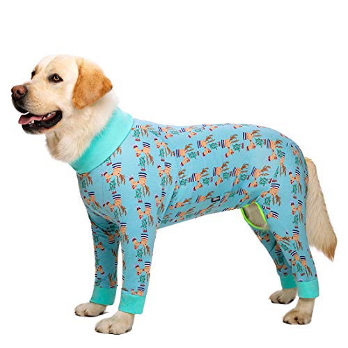 Dog Surgery Recovery Suit Female Male for Dogs After Surgery Medium Large Dogs Onesie Dog Pajamas Pjs Clothes (Christmas Elk, 28 (Chest 26.77 in | Backlength 18.11)) - color: Christmas Elk, size: 28 (Chest 26.77 in | Backlength 18.11)