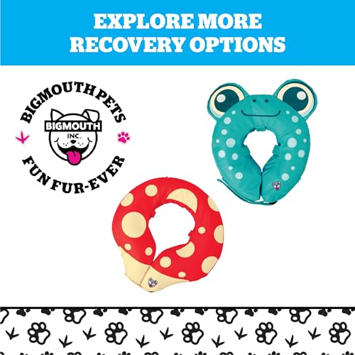 Rainbow Inflatable Dog Recovery Collar, Comfortable Cone Replacement for Pet Surgery, Protective Collars to Prevent Licking & Biting, Size Medium - size: Medium