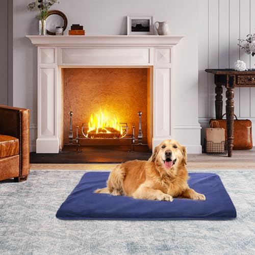 RIOGOO Pet Heating Pad, Electric Heating Pad for Dogs and Cats Indoor Warming Mat with Auto Power Off (Blue, XX-Large) - size: XX-Large
