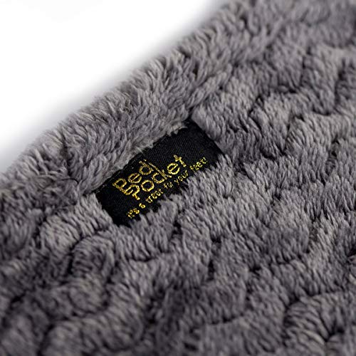 PediPocket 50"x70" Sultry Smoke Foot Pocket Blanket Plush Fleece Non-Electric - color: Sultry Smoke