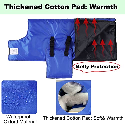 Calf Blanket Calves Warm Clothes Calf Saver Coat, Sheep Goat Blanket, for Keep Cows Goats Sheeps Warmming, Thickened Belly Protection