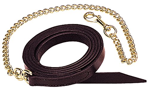 Weaver Leather Single-Ply Horse Lead Features Brass Plated Chain - size: 1" x 8' w/30" Cha"