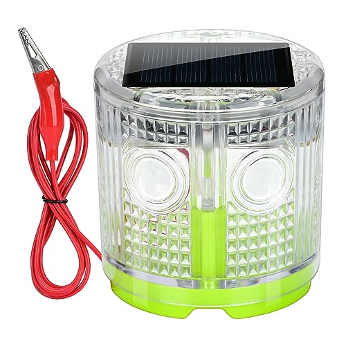 Electric Fence Indicator Light, Briidea Solar Fence Alarm with Light Transmission to 1/2 Mile, Ensure The Normal Operation of The Electronic Fence to Prevent The Invasion of Wild Animals - color: White