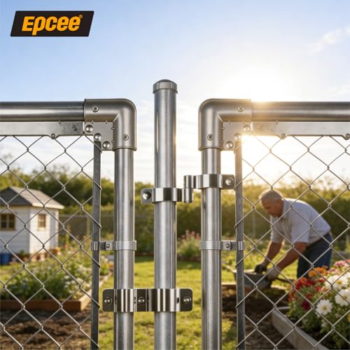 2 Pack 1-7/8" x 1-5/8" Chain Link Fence Gate Hinge, 304 Stainless Steel Heavy Duty Male Female Post Hinges with Bolts and Nuts - color: 1-7/8", size: 1-5/8 Inch