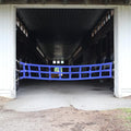 Country Pride Barn Door Guards, Heavyweight 2-Inch Polypropylene Webbing, Adjustable Length, Stainless Steel D-Ring Ends, Open-End Snaps, Stall Safety and Ventilation (8', Blue) - color: Blue, size: 8'