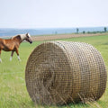 Round Bale Hay Net, 5 * 5ft Feet Slow Feed Hay Net for Horses Livestocks Feeder with 1.75 Inch Holes, Holes Fits Round Bales 4x5, 5x5ft or Square Bales 3x3x8, 4x4x8ft