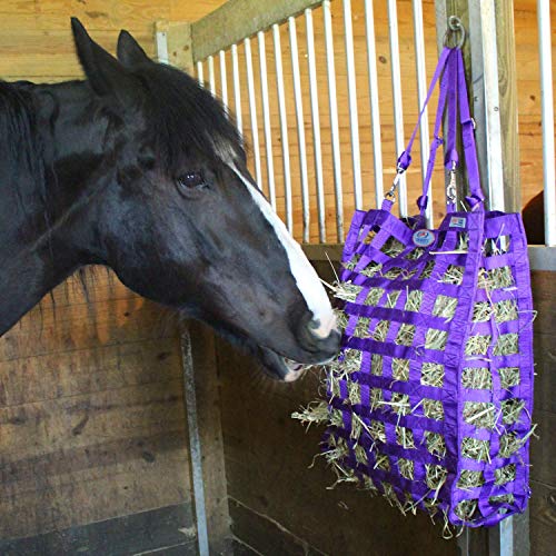 Derby Originals Superior Slow Feeder Horse Hay Bag with Super Tough Bottom and 1 Year Warranty - color: Black