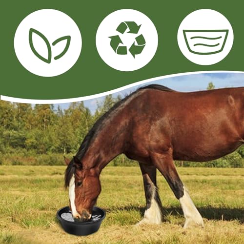 4pcs Rubber Feeder Pan - 4 Quart Durable Rubber Feed Pan, Resistant Animal Feed Bowl, Suitable for Horses, Goats, Chicken, Cats, Dogs, Dust Bath Container